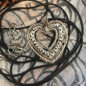 NWT Brighton Contempo Trio Forever Heart Long Necklace
